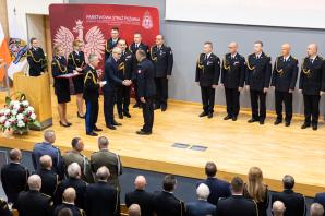 [VIDEO] Dni Ochrony Przeciwpożarowej w Olsztynie – uroczystość z udziałem wiceministra Błażeja Pobożego